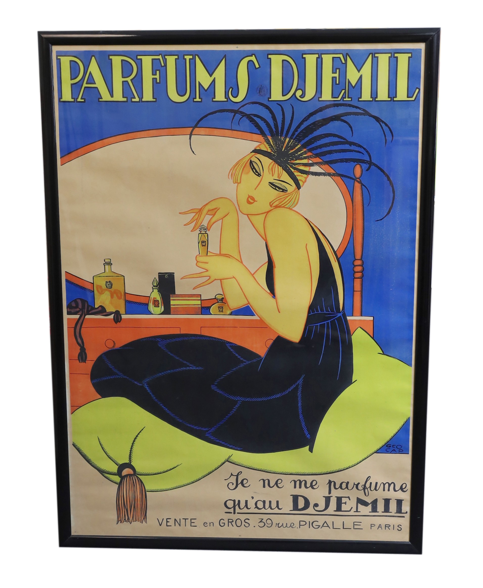 Georges Cap. A Parfums Djemil poster 134 x 93.5cm.